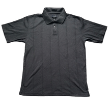 Bill Blass Mens Medium Vintage Gray Charcoal Two Button Short Sleeve Polo Shirt - £14.88 GBP