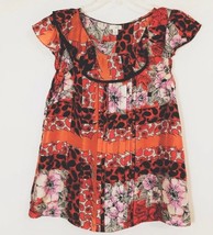 New Anthropologie Odille Silk Print A-Line Long Top Collar Tunic Lightweight - £16.02 GBP