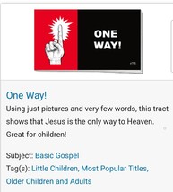 One Way! | Jack T Chick | Basic Gospel Bible Track | Basic Gospel - £3.47 GBP
