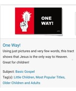 ONE WAY! | JACK T CHICK | BASIC GOSPEL BIBLE TRACK | BASIC GOSPEL - £3.45 GBP