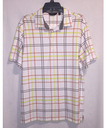 Walter Hagen men&#39;s polo golf shirt size S white with yellow orange gray ... - $95.18 MXN