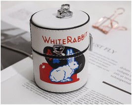 Mini Cylinder Shaped Shoulder Messenger Crossbody Bags For Women White Rabbit Pr - £23.03 GBP