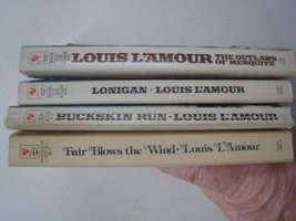 set of 4 Louis L&#39;Amour books: The Outlaws of Mesquite, Lonigan, Buckskin... - £15.65 GBP