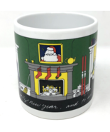 VTG 1980 Taylor &amp; Ng Christmas Mug Joyous Noel Wrap Around Holiday Home ... - £11.79 GBP