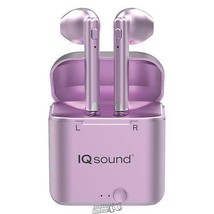 IQSound True-Portable Bright Pink Wireless Earbuds &amp; Charging Case - £18.97 GBP