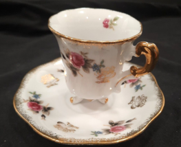 Lefton Japan Rose Gold 3 footed Bone China Demitasse Marked III Gold Tri... - £7.70 GBP