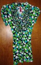Heart Soul Colorful Circular Pattern Junior Top Size Small Gently Worn - $6.99