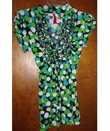 Heart Soul Colorful Circular Pattern Junior Top Size Small Gently Worn - €6,07 EUR