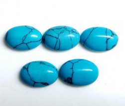 Beautiful Uncut Arizona 20.80 Cts BLUE Turquoise Oval Cabochon Loose Gemstone 3 - $17.22