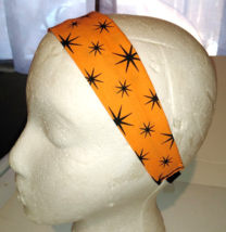 2 X Stars On Orange Halloween Headband for Woman Head Wrap Accessory Hai... - £6.59 GBP