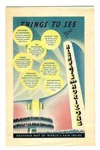 1940 General Motors New York World's Fair Things to See Brochure with Map - $24.72
