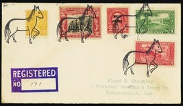 1930 Gray Horse, OKLA RARE Horse Fancy Cancel Registered Cover -- Stuart Katz - £587.73 GBP
