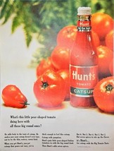 HUNTS TOMATO CATSUP - Pear Shaped Round Tomatos -1964 Vintage Print Ad - $191.83 MXN