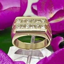 Diamond Ring 14k Gold 2 CTS Princess Cut Unisex Certified $4,200 606238 - £2,322.55 GBP