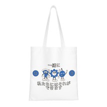 Black And Blue Illustrative Character Canvas Bag - £15.79 GBP
