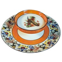 Prov SAXE ES Germany Rare Plate Peacock Porcelain Bright Serving Plate 9 in - £50.91 GBP