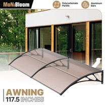 117&quot;X39&quot;Patio Door Awning Rain Protection Shelter Sunshade Canopy Outdoo... - £118.05 GBP