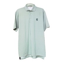 Turtleson Mens Green Square Polka Dot Golf Polo Shirt Size Large Tag Rem... - £11.75 GBP