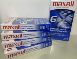 5 Pack Maxell VHS T-120 6 Hour Standard Grade VCR Blank Video Tapes NEW - $19.79