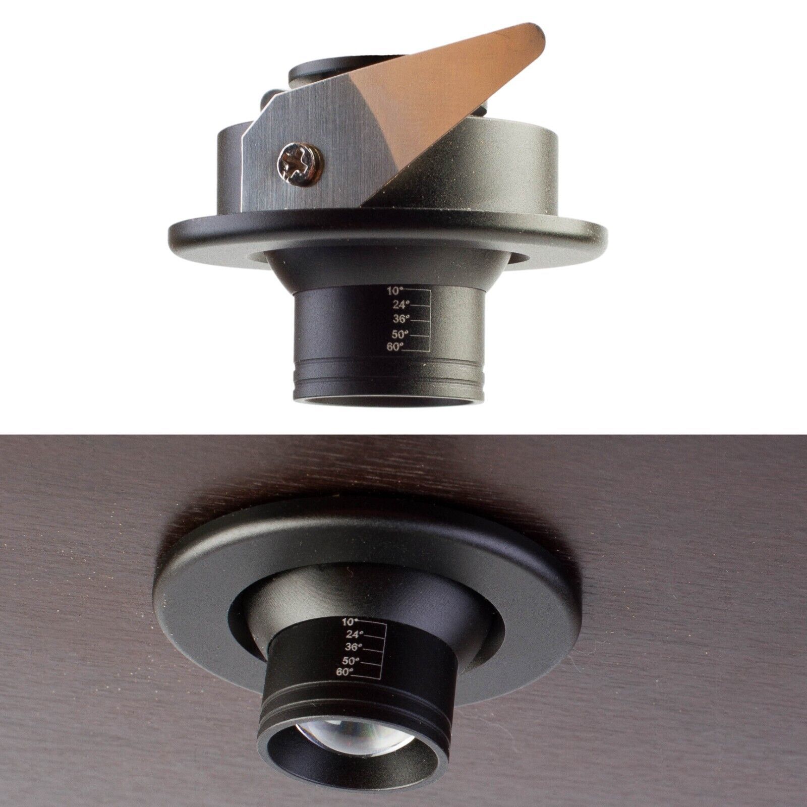 showcase led lights, 2 pack spotlight recessed adjustable beam angle 10 ... - $62.36