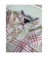 Diesel Men Western Shirt Pearl Snap Short Sleeve Lightweight Plaid XXL 2XL - £23.64 GBP