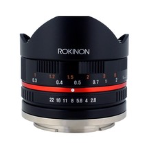 Rokinon 8mm F2.8 UMC Fisheye II (Black) Lens for Fuji X Mount Digital Ca... - £271.77 GBP