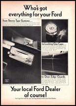 1966 Ford Dealer Dealership Accessories Vintage Print Ad 8 Track Stereo Wall Art - $10.97