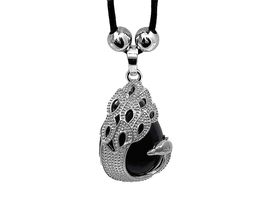 Mia Jewel Shop Peacock Silver Metal Gemstone Pendant Adjustable Healing Crystal  - £13.41 GBP