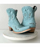 Lane COSSETTE Womens Cowboy Booties 7.5 Cognac Brown Cowgirl Western Short Boots - $247.50