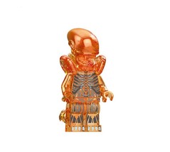 Building Toy Orange Clear Alien Xenomorph Horror Movie Monster Minifigure Gift C - $7.67