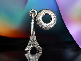 Authentic Pandora Paris Eiffel Tower Dangle Charm 925 ALE 791082 - $41.17