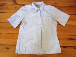 VTG US Uniform Company Pale Blue Womens Button Up Work Shirt USA Made 10... - £19.65 GBP