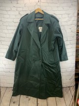 Worthington Trench Coat Womens Sz 14 Army Green Water Resistant - $49.49