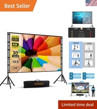 120-Inch Outdoor Projector Screen &amp; Stand - Easy Setup for Backyard Movi... - $112.49