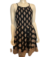 Xhilaration Black and Coral Diamond Print Sundress Size L - $26.04 CAD