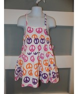 OP Swim White Peace Print Terry Cover-Up Size XS (4-5) Girls NEW - £13.34 GBP