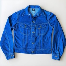 Vintage 80s Lee Riders Jacket Mens XS Blue Denim Trucker Jean 38” Boys 20 USA - £58.83 GBP