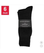 Banana Republic Mens Dress Socks Black 6-Pairs Crew Length Soft Smooth Toe - $53.31 CAD