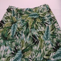 Roz & Ali Women's Green Floral Leaf A-Line Pull-On Skirt Size 1X image 11