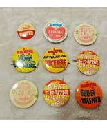 Lot 9 Vtg 7-11 SLURPEE Original BUTTONS SLURPED BLUE BLUNDER ECHO WHATCH... - $52.35 CAD