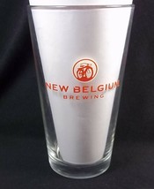 New Belgium Brewing pint beer glass bicycle logo - $9.26