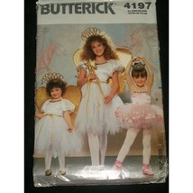 Butterick Halloween Costume Uncut Pattern 4197 Fairy Ballerina Ballet Wings Tutu - £16.51 GBP
