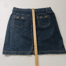 Christopher & Banks RN#55826 Women's Blue Cotton Blend Denim Skirt Size 14 image 7