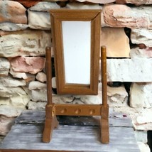 BRINN&#39;S Full Length Mirror with Stand Wood Vintage Dollhouse Miniature Furniture - £6.94 GBP