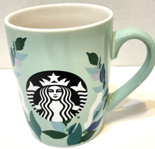 Starbucks 2020 Siren Mermaid Leaves Coffee Tea Cup Mug 10 oz Green Blue - $12.60