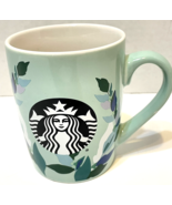 Starbucks 2020 Siren Mermaid Leaves Coffee Tea Cup Mug 10 oz Green Blue - £10.04 GBP