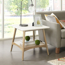 End Table Wooden Frame - Off White - £179.02 GBP