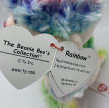 Ty Beanie Boos Rainbow The Poodle 2019 Glitter Eyes #2 - $17.99