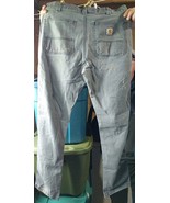 Carhartt Pants Mens 34x32 Rugged Flex Straight Fit Canvas Gray Distresse... - $461.76 MXN