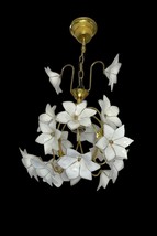 Murano Glass Chandelier / Murano Flower Chandelier/Hollywood Regency / 7... - $491.49 CAD
